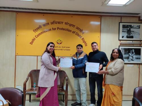 Certificates of Appreciation from DCPCR