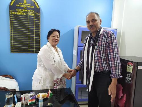 Meeting with Chairperson Ms. Gumri Ringu