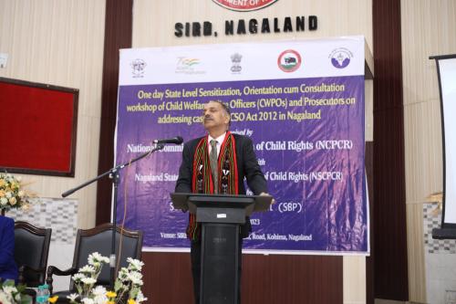 Addressing on POCSO Act, 2012 at Kohima in Nagaland
